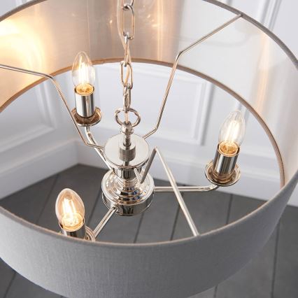 Endon 94377 - Lühter HIGHCLERE 3xE14/40W/230V hall/läikiv kroom