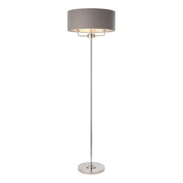 Endon 94378 - Põrandalamp HIGHCLERE 1xE14/40W/230V hall/läikiv kroom