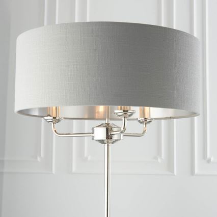 Endon 94378 - Põrandalamp HIGHCLERE 1xE14/40W/230V hall/läikiv kroom