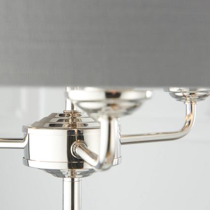 Endon 94378 - Põrandalamp HIGHCLERE 1xE14/40W/230V hall/läikiv kroom