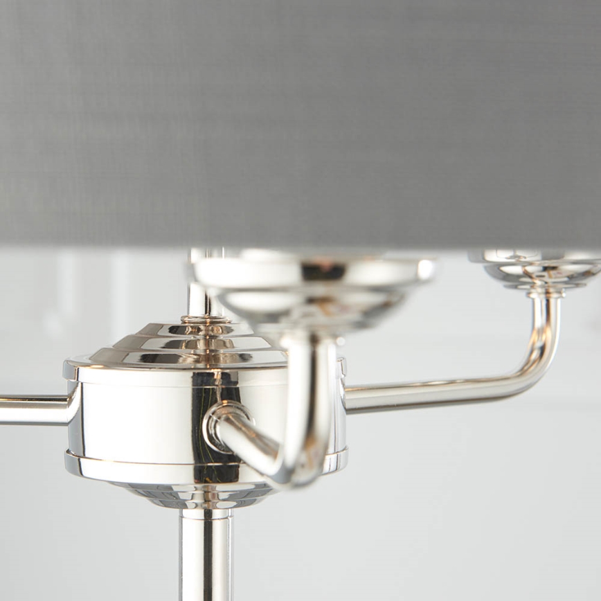 Endon 94378 - Põrandalamp HIGHCLERE 1xE14/40W/230V hall/läikiv kroom
