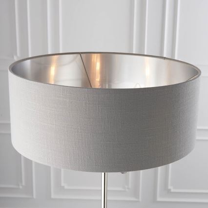 Endon 94378 - Põrandalamp HIGHCLERE 1xE14/40W/230V hall/läikiv kroom