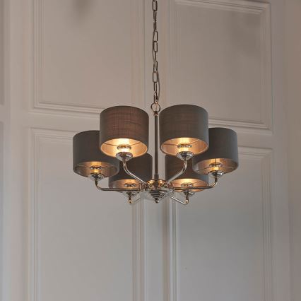 Endon 94381 - Lühter HIGHCLERE 6xE14/28W/230V hall/läikiv kroom