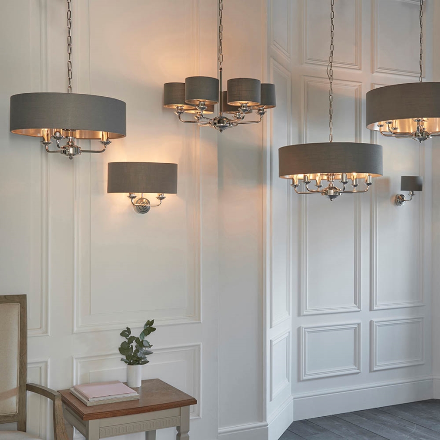 Endon 94381 - Lühter HIGHCLERE 6xE14/28W/230V hall/läikiv kroom