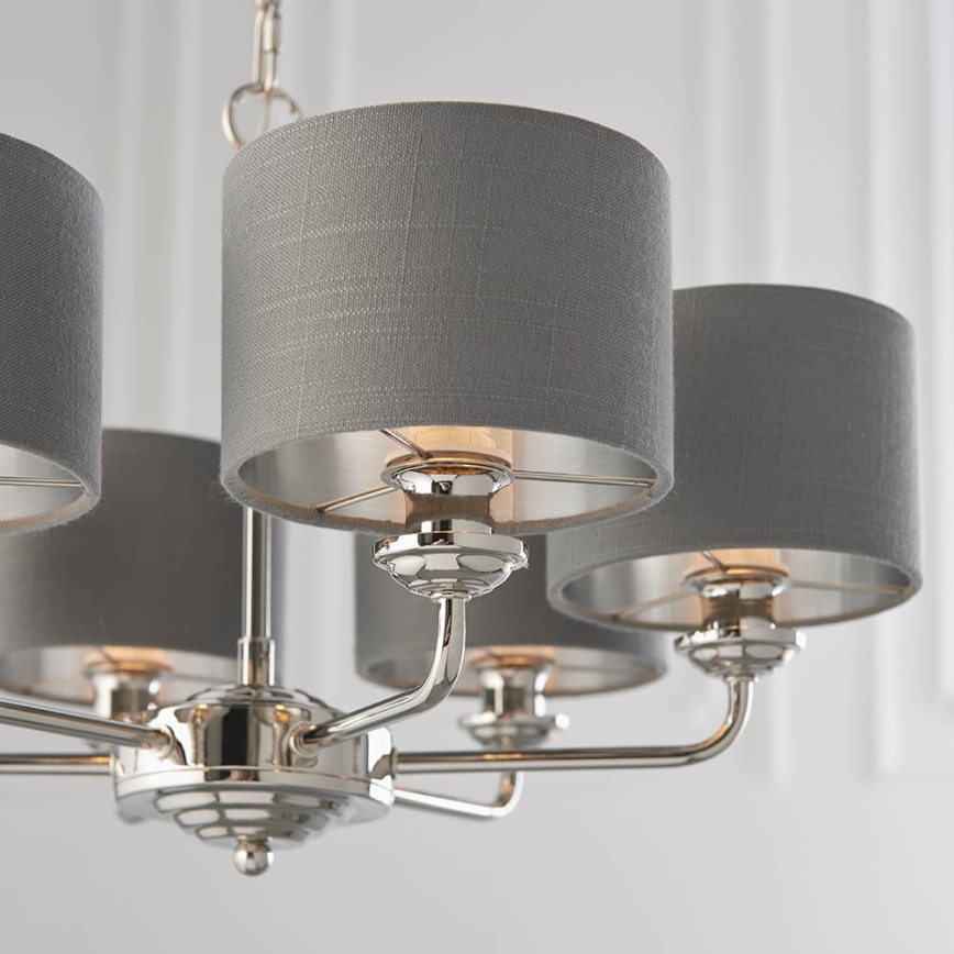 Endon 94381 - Lühter HIGHCLERE 6xE14/28W/230V hall/läikiv kroom