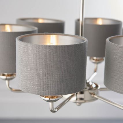 Endon 94381 - Lühter HIGHCLERE 6xE14/28W/230V hall/läikiv kroom