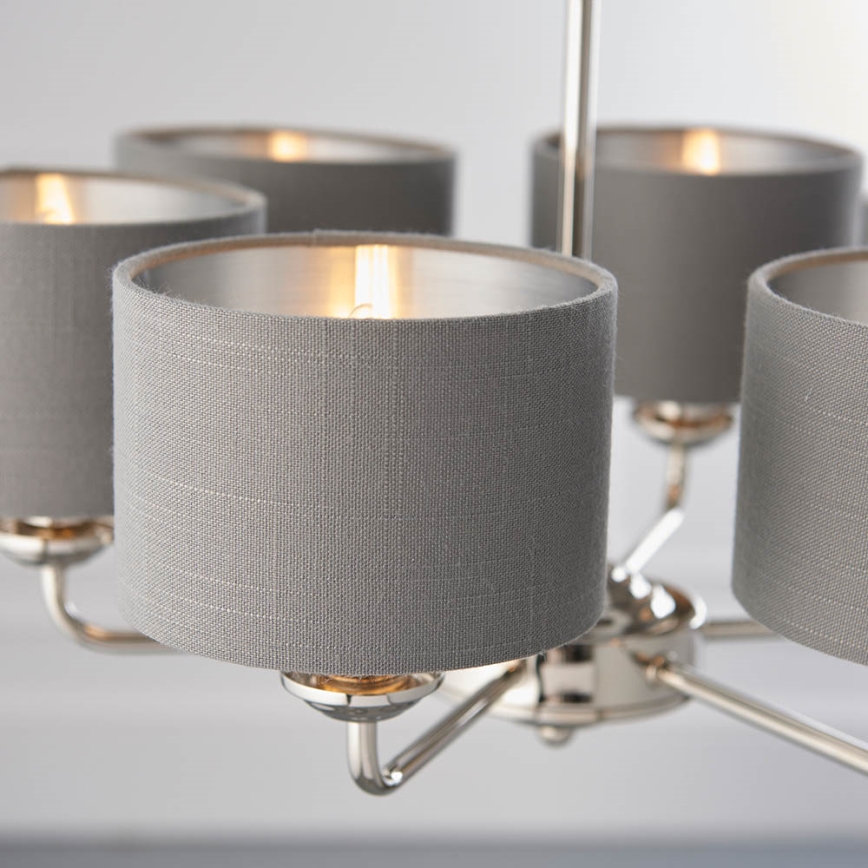 Endon 94381 - Lühter HIGHCLERE 6xE14/28W/230V hall/läikiv kroom