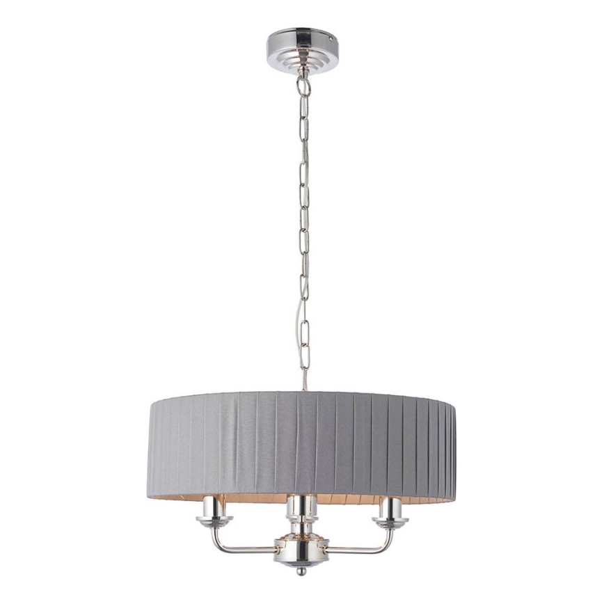 Endon 94394 - Lühter HIGHCLERE 3xE14/40W/230V tume/läikiv kroom