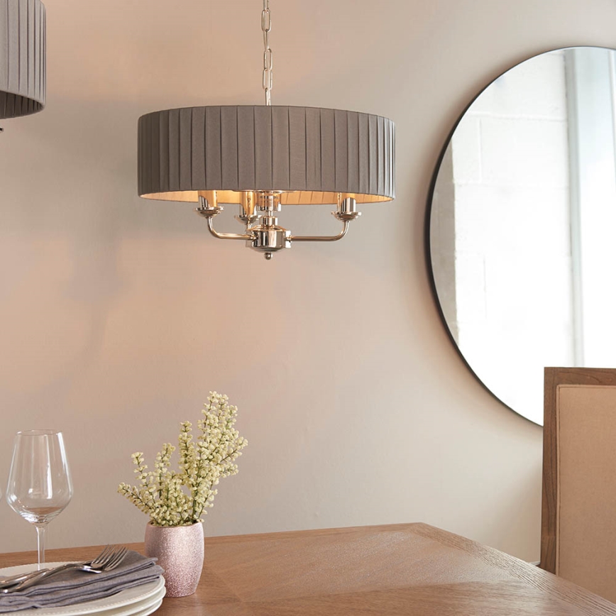 Endon 94394 - Lühter HIGHCLERE 3xE14/40W/230V tume/läikiv kroom