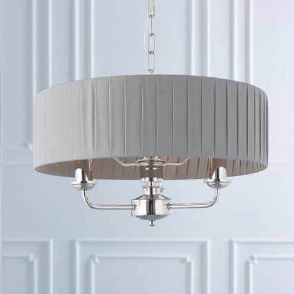 Endon 94394 - Lühter HIGHCLERE 3xE14/40W/230V tume/läikiv kroom