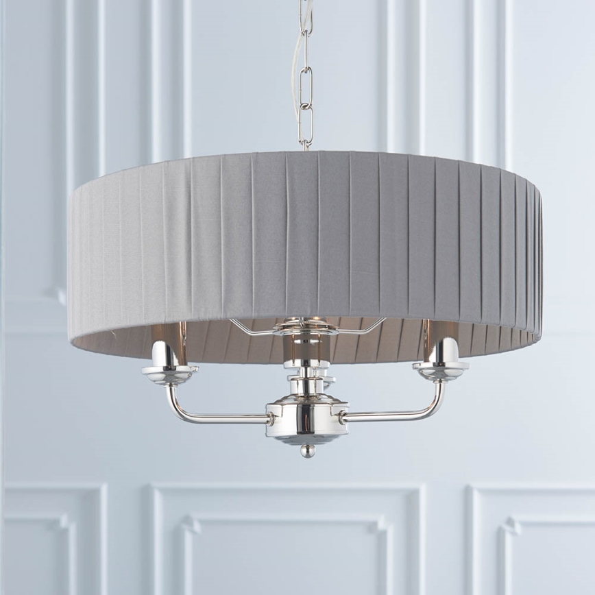 Endon 94394 - Lühter HIGHCLERE 3xE14/40W/230V tume/läikiv kroom