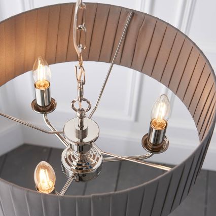 Endon 94394 - Lühter HIGHCLERE 3xE14/40W/230V tume/läikiv kroom