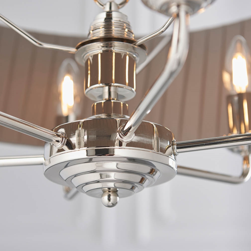 Endon 94397 - Lühter HIGHCLERE 6xE14/40W/230V hall/läikiv kroom