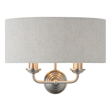 Endon 94403 - Seinavalgusti HIGHCLERE 2xE14/40W/230V hall/matt kroom