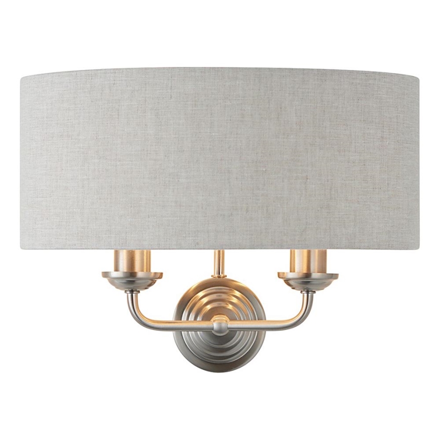 Endon 94403 - Seinavalgusti HIGHCLERE 2xE14/40W/230V hall/matt kroom