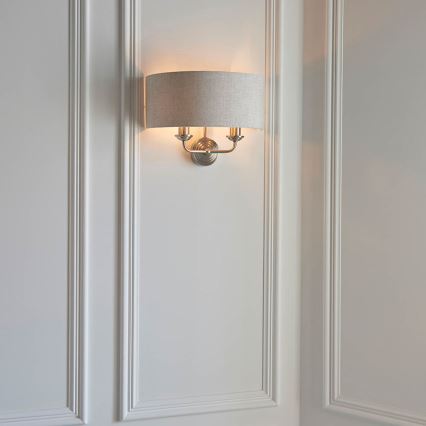 Endon 94403 - Seinavalgusti HIGHCLERE 2xE14/40W/230V hall/matt kroom