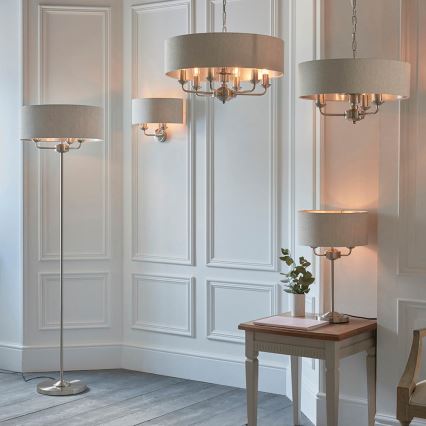 Endon 94403 - Seinavalgusti HIGHCLERE 2xE14/40W/230V hall/matt kroom