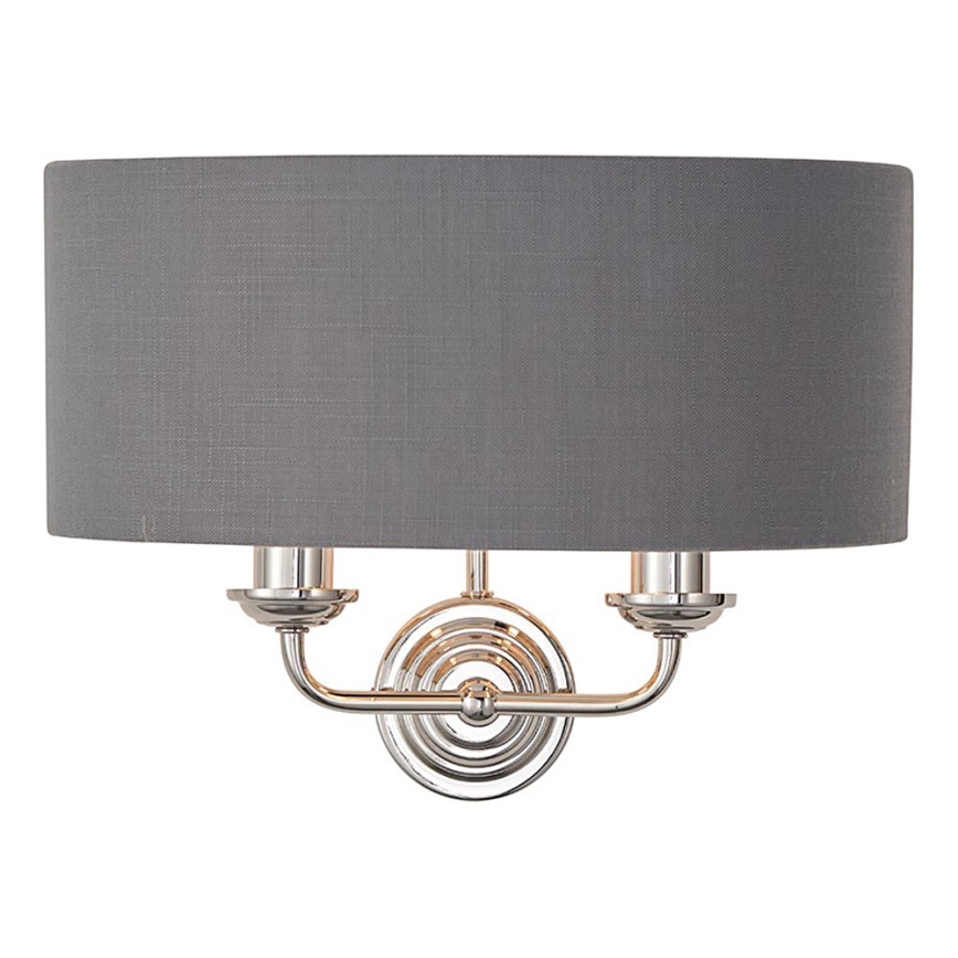 Endon 94406 - Seinavalgusti HIGHCLERE 2xE14/40W/230V tume/läikiv kroom