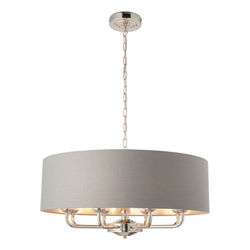 Endon 94415 - Lühter HIGHCLERE 8xE14/40W/230V hall/läikiv kroom d. 70 cm