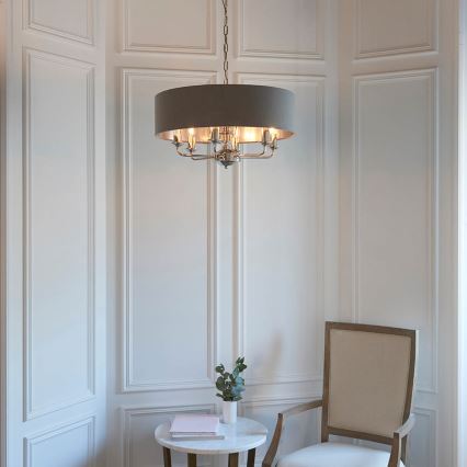 Endon 94415 - Lühter HIGHCLERE 8xE14/40W/230V hall/läikiv kroom d. 70 cm