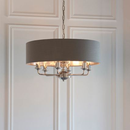 Endon 94415 - Lühter HIGHCLERE 8xE14/40W/230V hall/läikiv kroom d. 70 cm