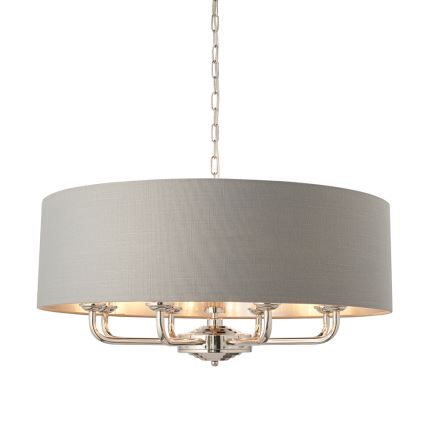 Endon 94415 - Lühter HIGHCLERE 8xE14/40W/230V hall/läikiv kroom d. 70 cm