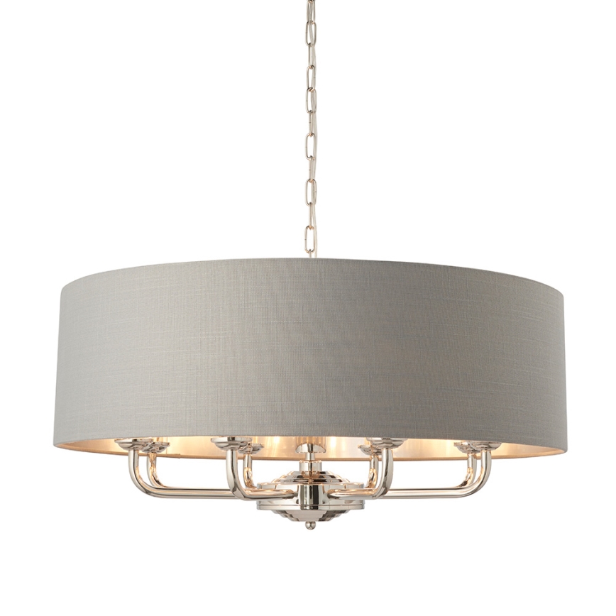 Endon 94415 - Lühter HIGHCLERE 8xE14/40W/230V hall/läikiv kroom d. 70 cm