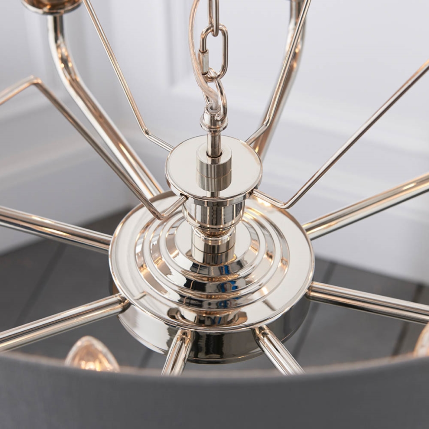 Endon 94415 - Lühter HIGHCLERE 8xE14/40W/230V hall/läikiv kroom d. 70 cm