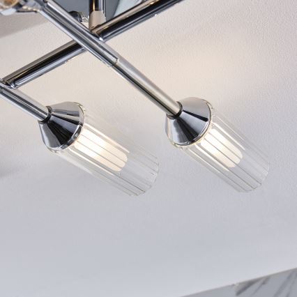 Endon 95045 - Pinnale kinnitatav lühter vannituppa NATORI 6xG9/3W/230V IP44 läikiv kroom
