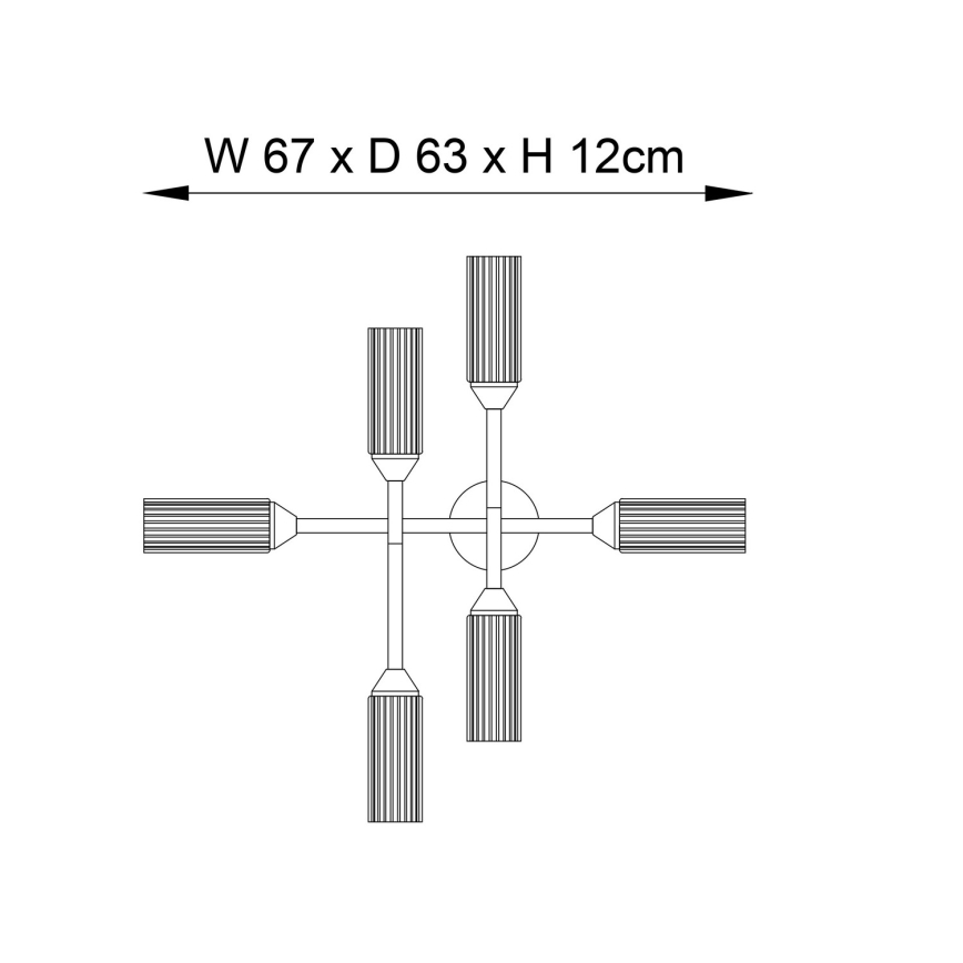 Endon 95045 - Pinnale kinnitatav lühter vannituppa NATORI 6xG9/3W/230V IP44 läikiv kroom