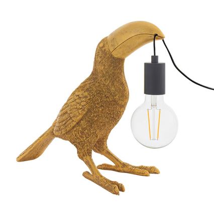 Endon 95077 - Laualamp TOCO TOUCAN 1xE27/10W/230V kuldne