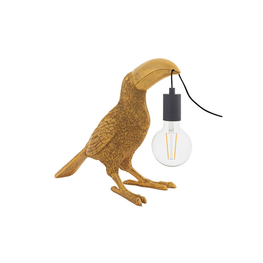 Endon 95077 - Laualamp TOCO TOUCAN 1xE27/10W/230V kuldne