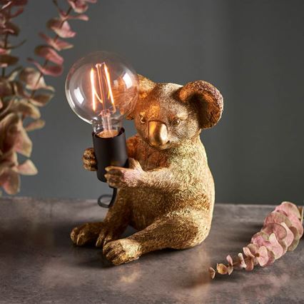 Endon 95082 - laualamp KOALA 1xE27/10W/230V kuldne