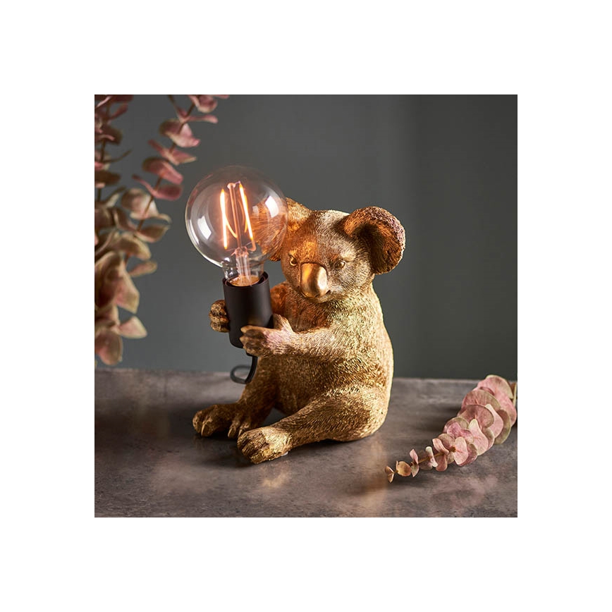 Endon 95082 - laualamp KOALA 1xE27/10W/230V kuldne