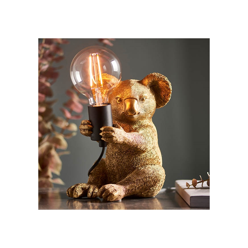 Endon 95082 - laualamp KOALA 1xE27/10W/230V kuldne