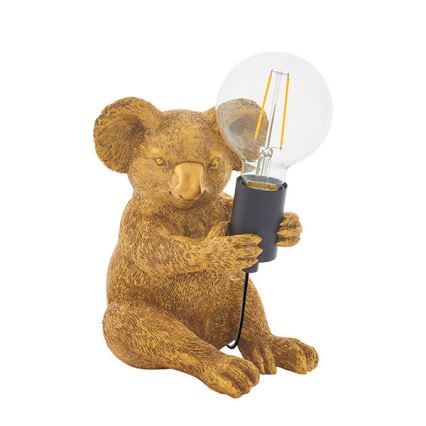 Endon 95082 - laualamp KOALA 1xE27/10W/230V kuldne