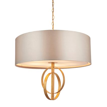 Endon 95211 - Ketiga rippuv lühter 5xE27/10W/230V, läbimõõt 70 cm, hall/messing