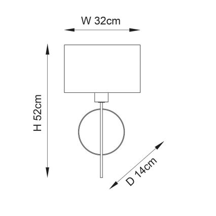 Endon 95214 - Seinavalgusti 1xE27/10W/230V hall