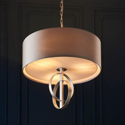 Endon 95215 - Kettaga lühter 5xE27/10W/230V läbimõõt 70 cm hall