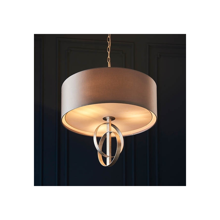Endon 95215 - Kettaga lühter 5xE27/10W/230V läbimõõt 70 cm hall