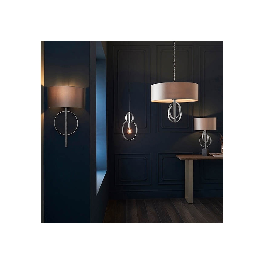 Endon 95215 - Kettaga lühter 5xE27/10W/230V läbimõõt 70 cm hall