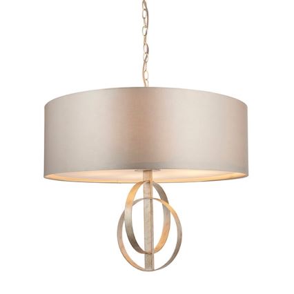 Endon 95215 - Kettaga lühter 5xE27/10W/230V läbimõõt 70 cm hall
