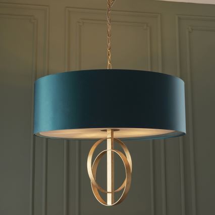 Endon 95219 - Ketiga lühter 5xE27/10W/230V, läbimõõt 70 cm, sinine/messing