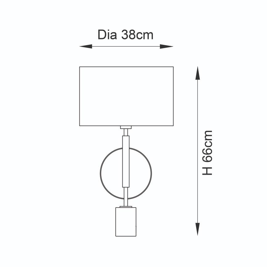 Endon 95221 - Laualamp 1xE27/10W/230V sinine/messing/must