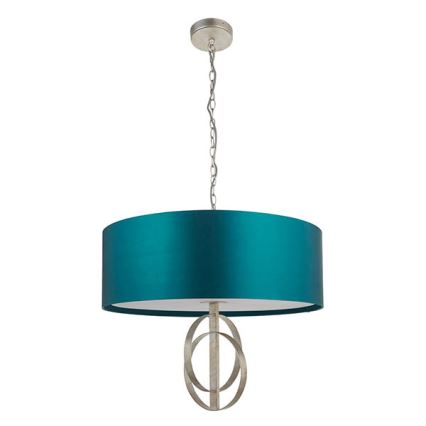 Endon 95223 - laelühter kettaga 5xE27/10W/230V läbimõõt 70 cm sinine/hall
