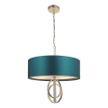 Endon 95224 - Ketiga ripp-lühter, 3×E27, 10 W, 230 V, läbimõõt 60 cm, sinine/hall