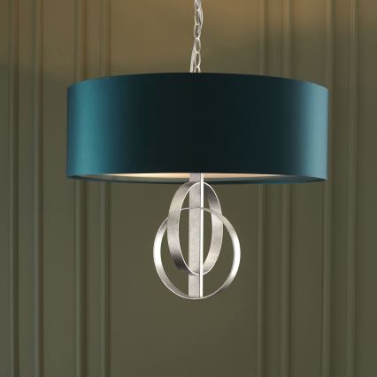 Endon 95224 - Ketiga ripp-lühter, 3×E27, 10 W, 230 V, läbimõõt 60 cm, sinine/hall
