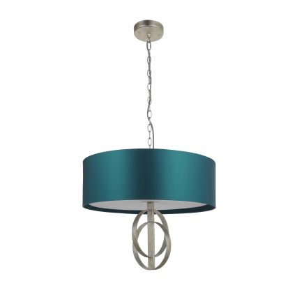 Endon 95224 - Ketiga ripp-lühter, 3×E27, 10 W, 230 V, läbimõõt 60 cm, sinine/hall
