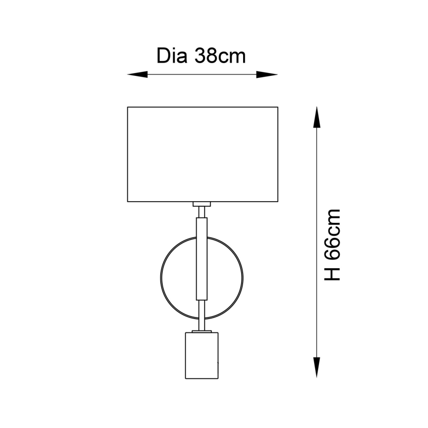 Endon 95225 - Laualamp 1xE27/10W/230V sinine/hall/must