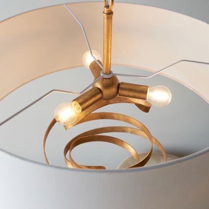 Endon 95268 - ketiga lühter 3xE14/6W/230V, läbimõõt 60 cm, valge/messing